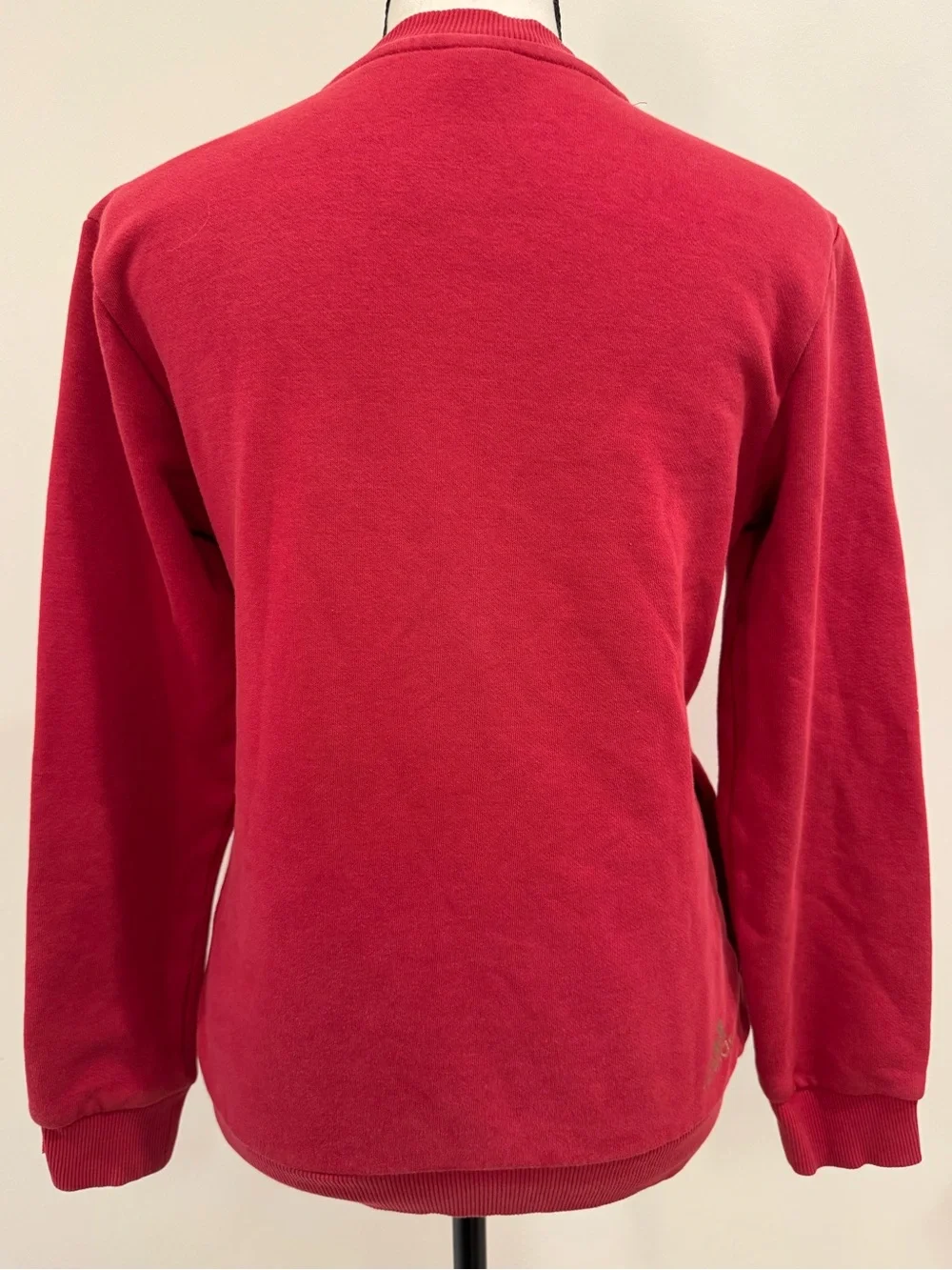 Adidas Red Varsity Graphic Fleece Sweatshirt Boys M Womens XS Pockets